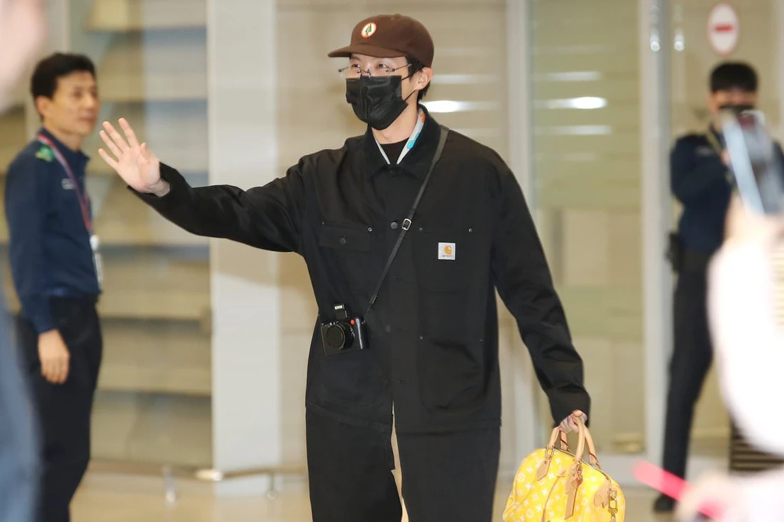 Photos: J-Hope arriving at Incheon International Airport 11.21.2024