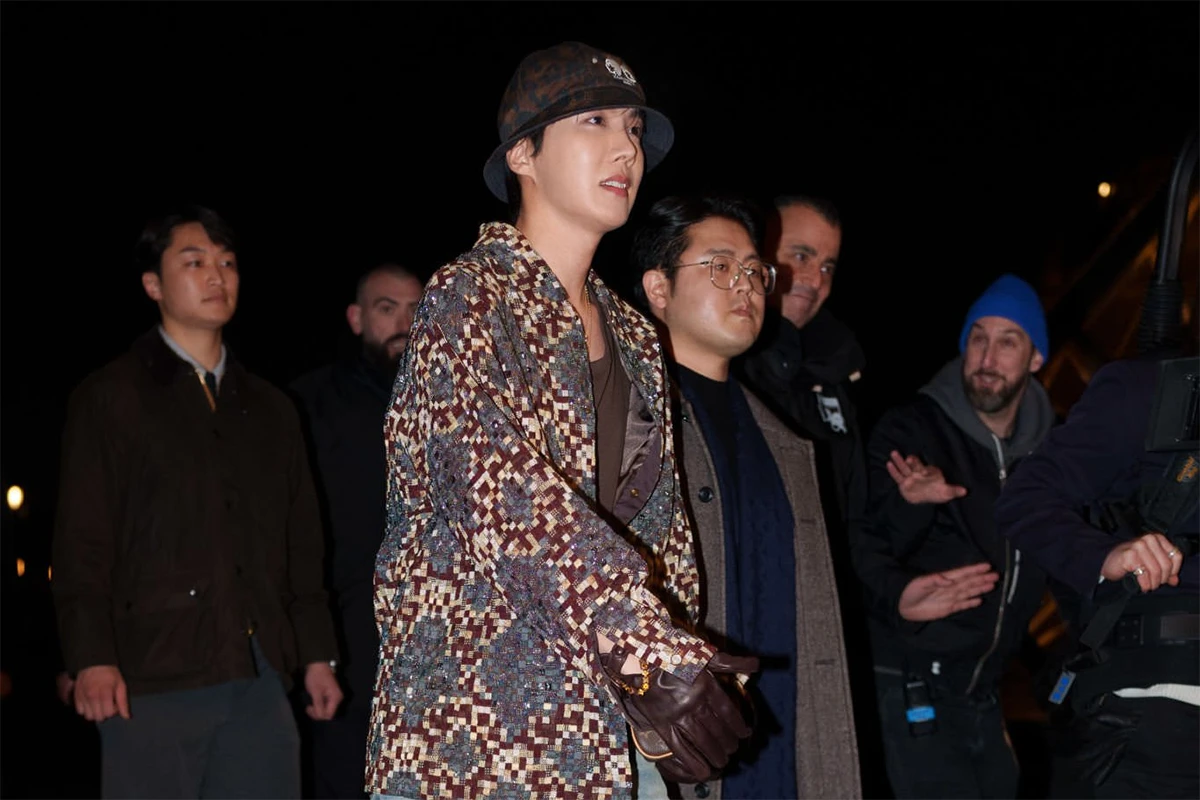 J-Hope Unveils New ‘LV Bag’ Song at Louis Vuitton Fashion Show With an LV Bag of His Own