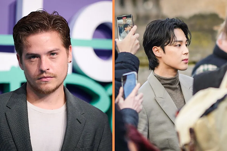 Dylan Sprouse realizes he is not the main event when Jimin is about to make his big entrance