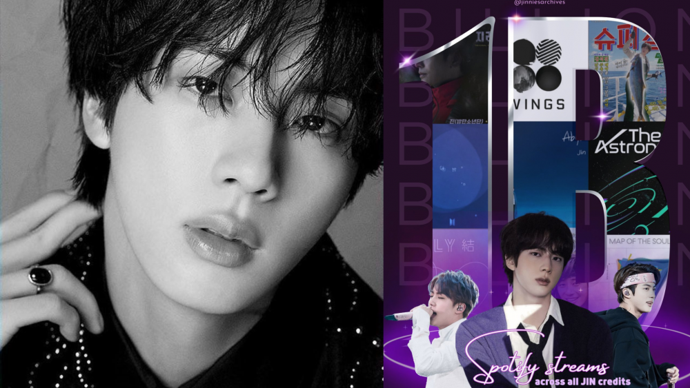 Jin Achieves Monumental Milestone: 1 Billion Spotify Streams Across All Credits