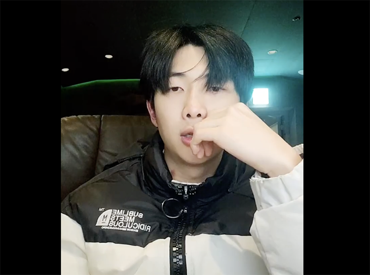 RM on Weverse Live! Twitter goes WILD.