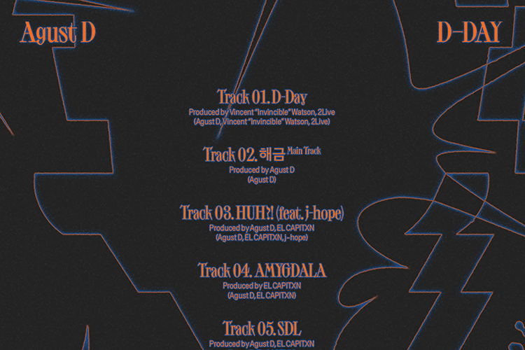 Agust D D-Day Tracklist