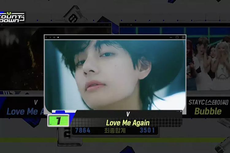 BTS’s V Takes 1st Win For “Love Me Again” On “M Countdown”