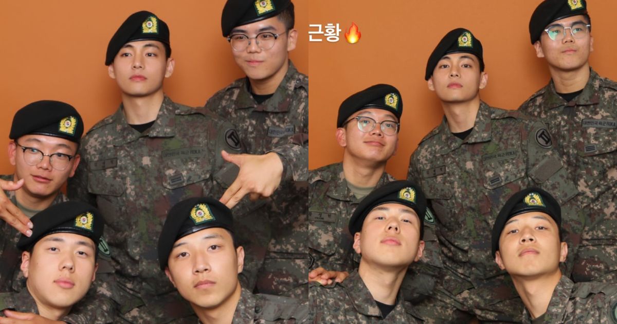 V shares update from military with fellow platoon members